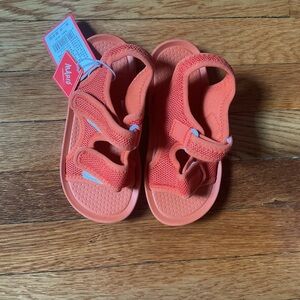 Toddler orange summer velcro sandal